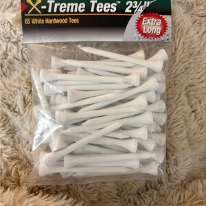 World of Golf White Hardwood Tees - Extra Long